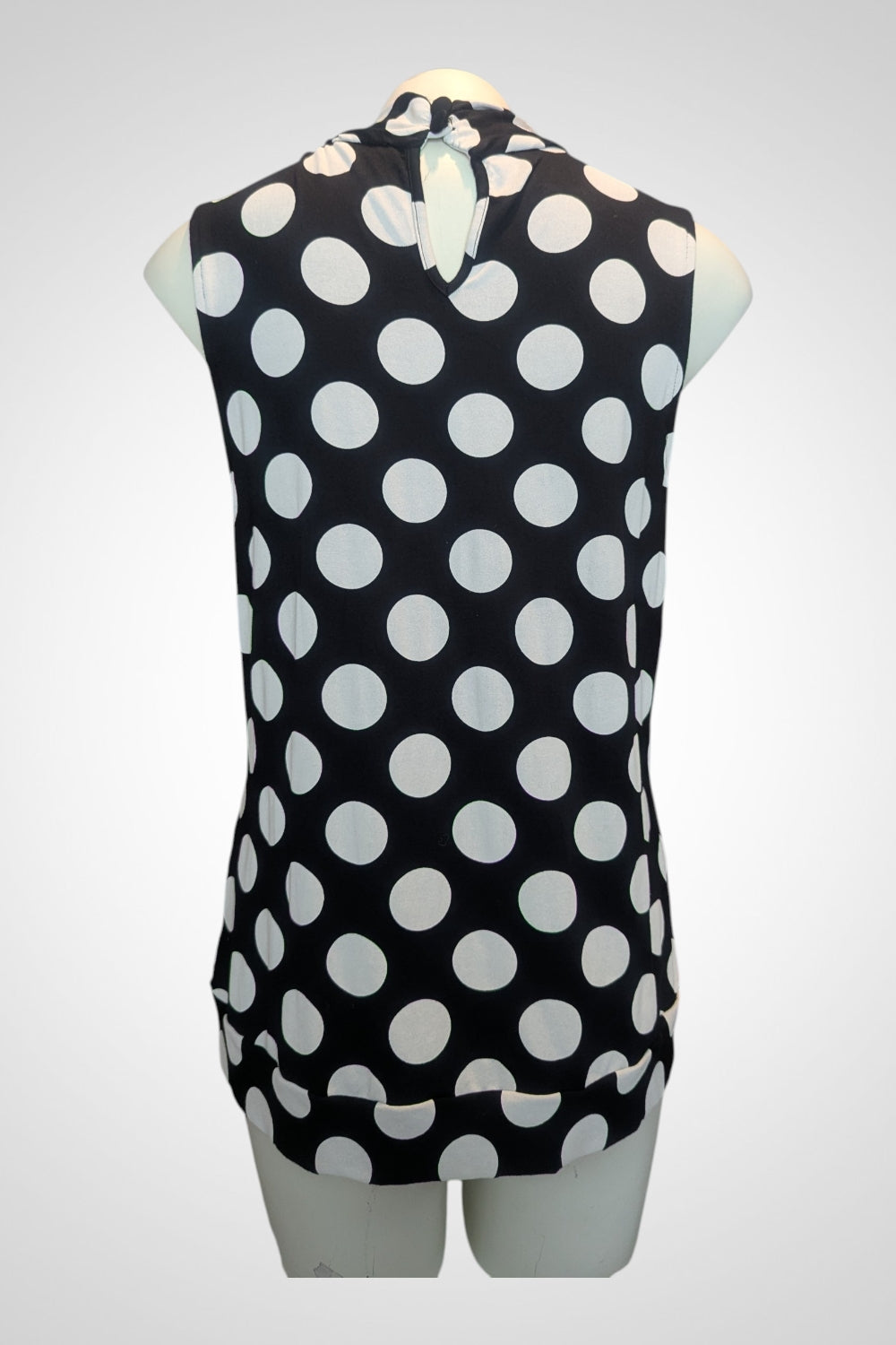 Débardeur Marks & Spencer noir à pois blancs nœud à nouer
