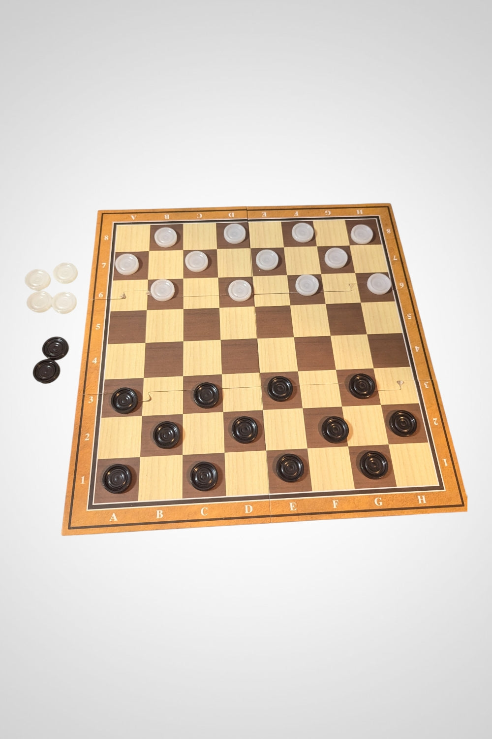 Boîte en métal jeux de société voyage damier jeu de chevaux bon état