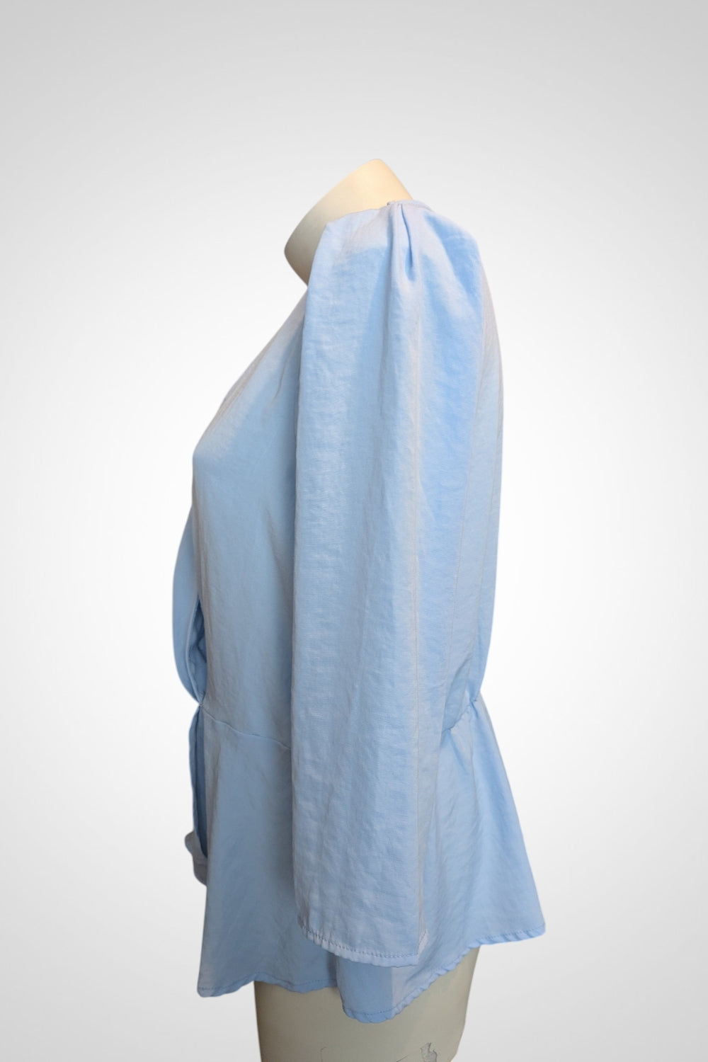 Blouse Kiabi bleu clair style cache-cœur taille 42