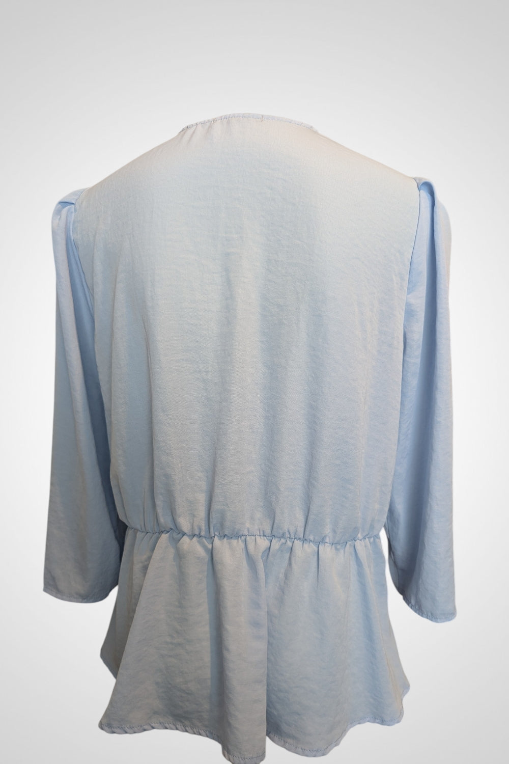 Blouse Kiabi bleu clair style cache-cœur taille 42