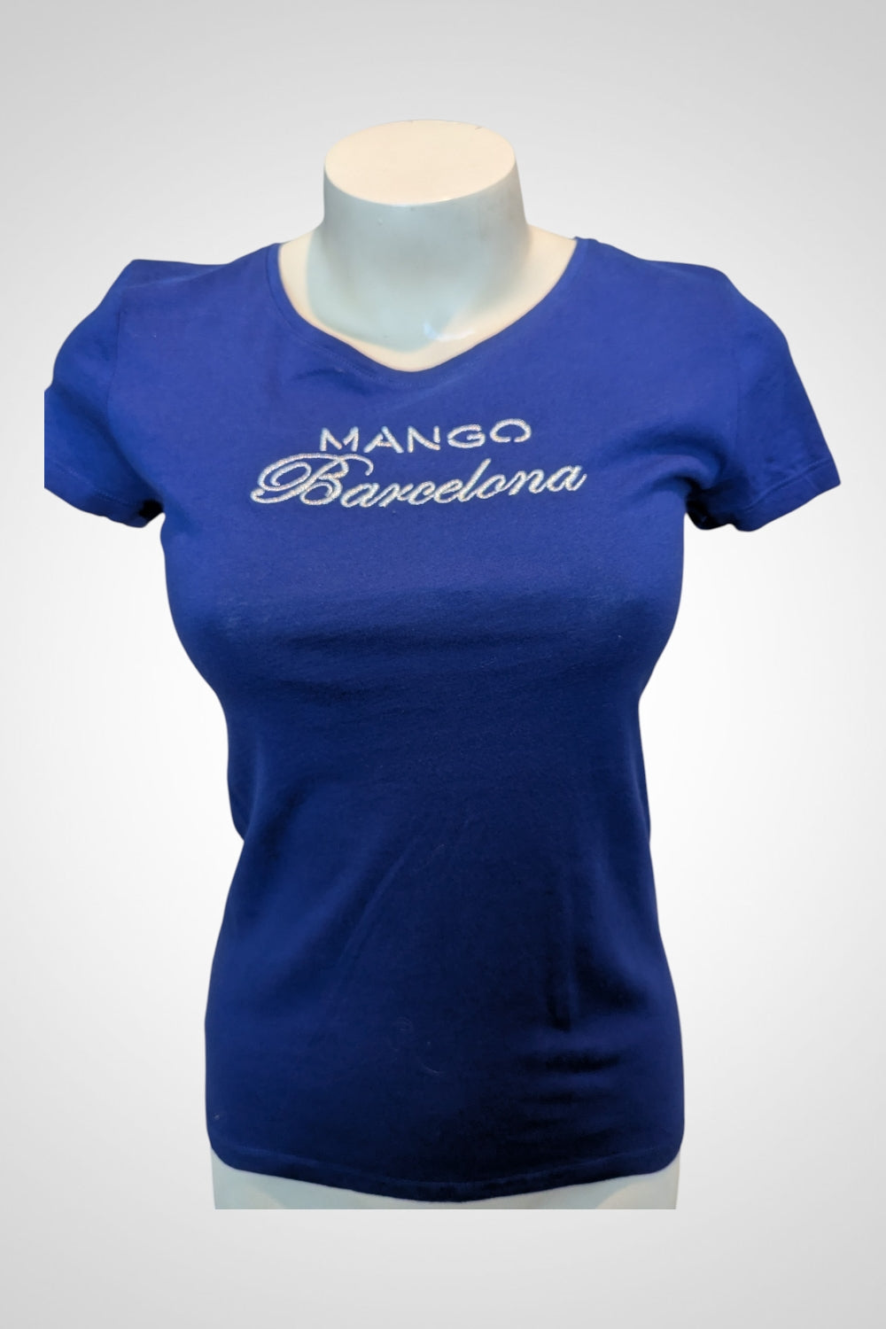 T-shirt Mango Basics bleu Barcelona S