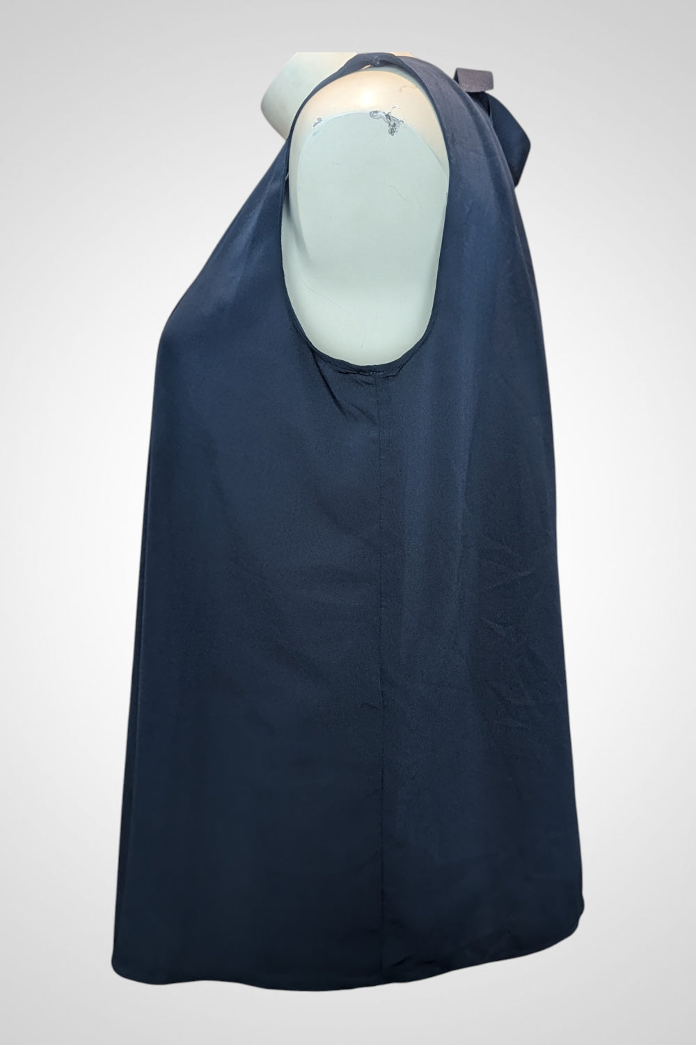 Blouse débardeur Kiabi bleu marine plissée dos à nouer L