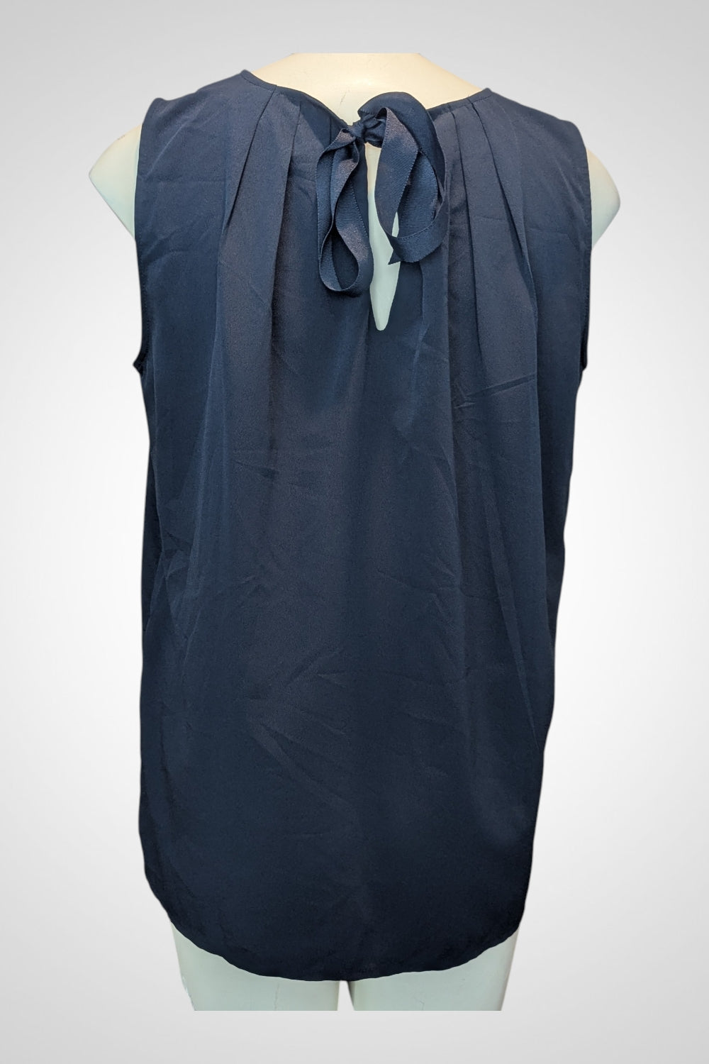 Blouse débardeur Kiabi bleu marine plissée dos à nouer L