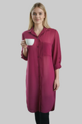 Chemise femme longue transparente fluide taille unique polyester