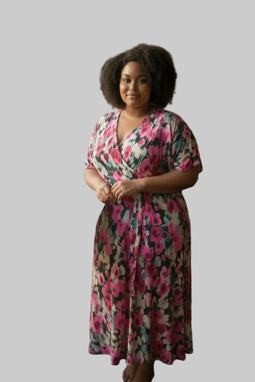 Robe femme M&S portefeuille fluide viscose taille L