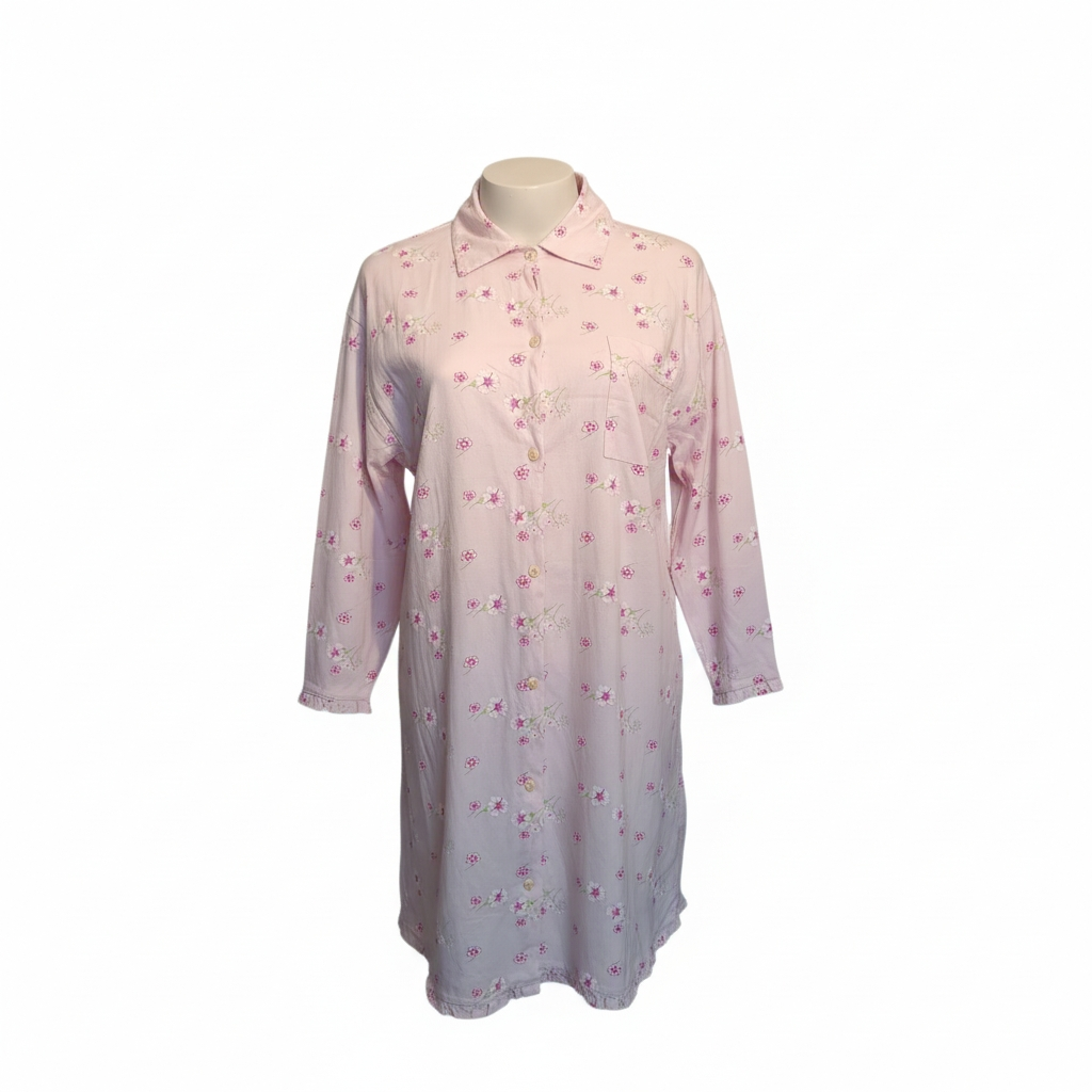 Chemise de Nuit Taille Non Indiquée Courte Rose Florale Vintage