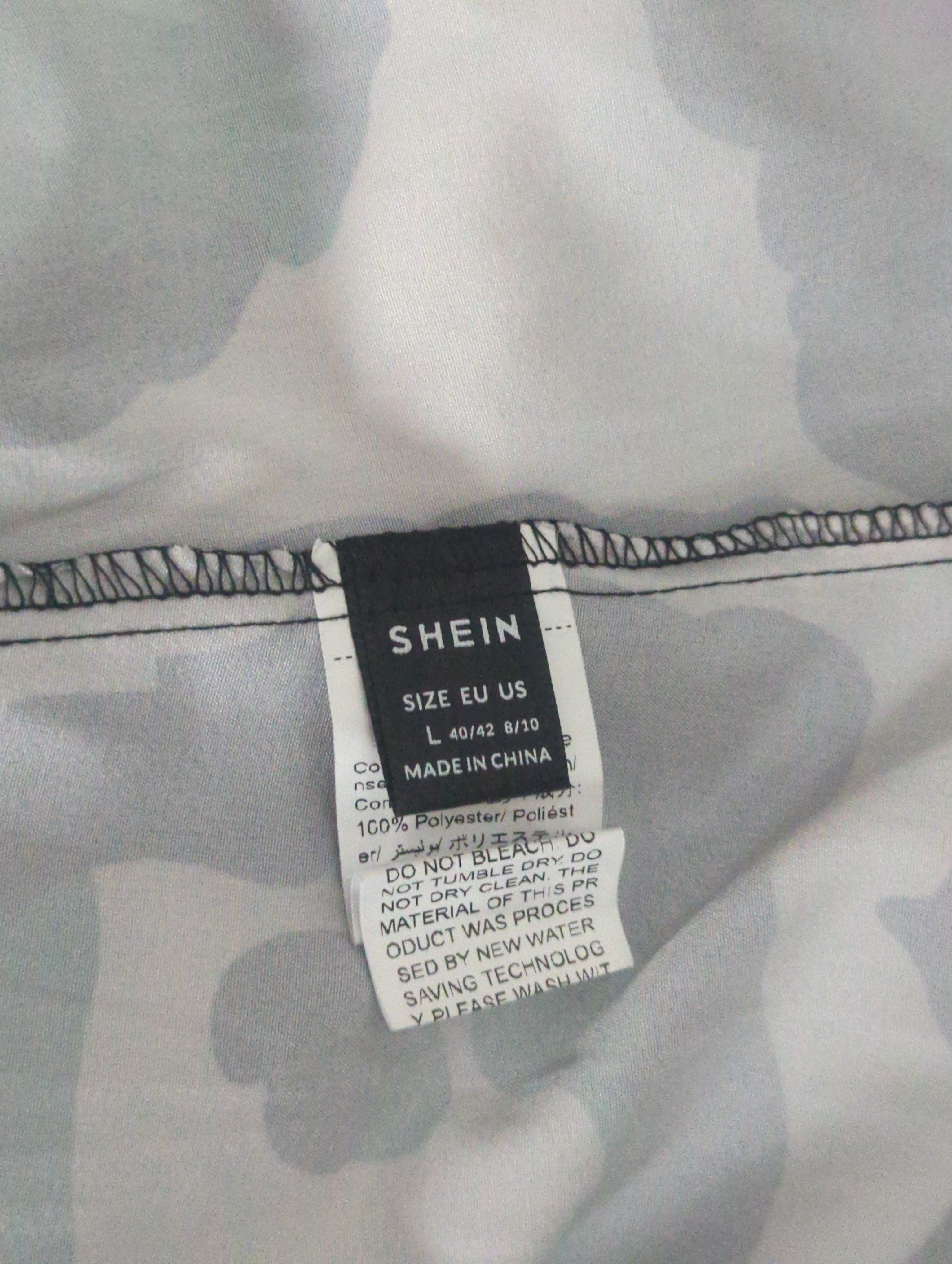 Robe Chemise Shein Taille L Ceinturée Imprimée Fluide