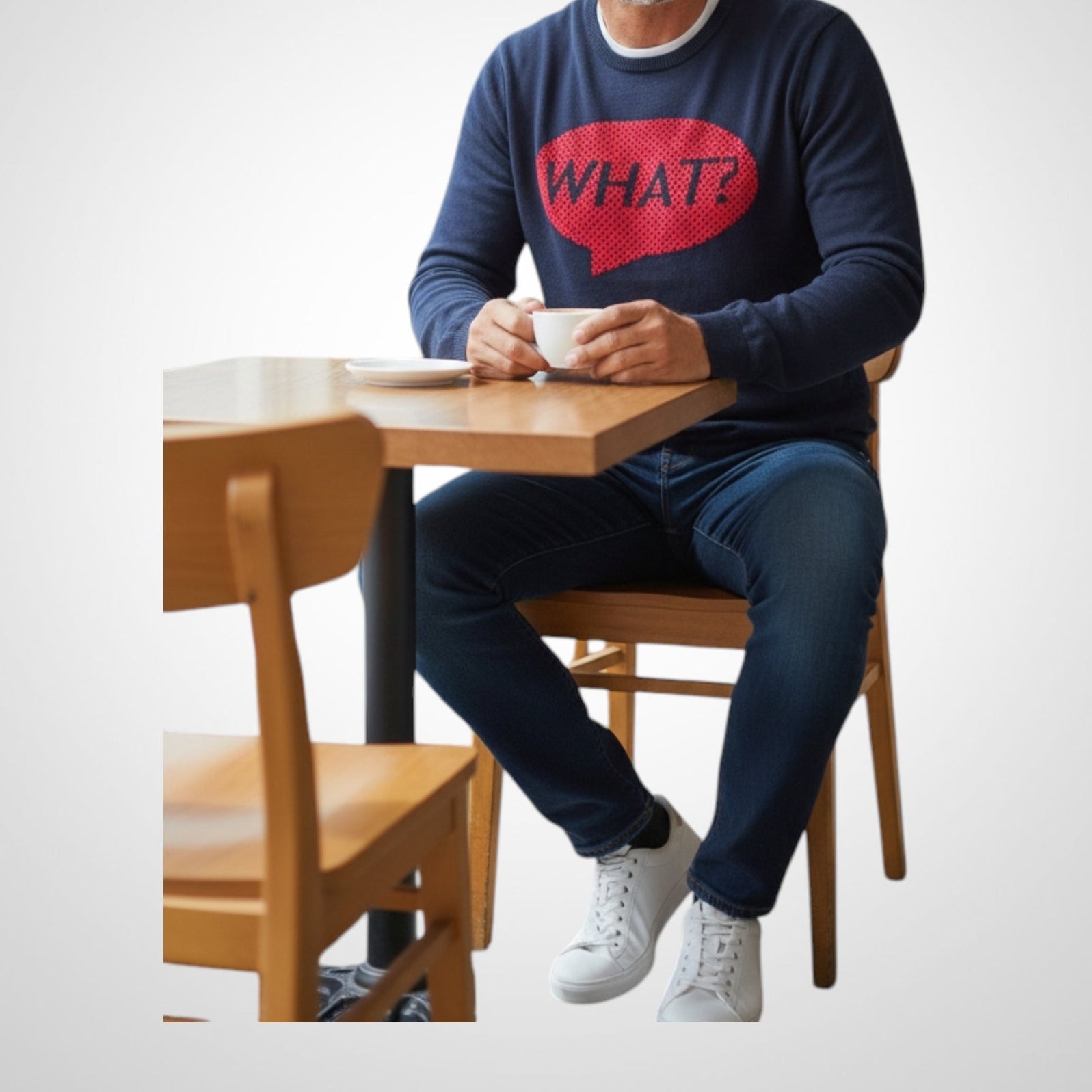 Jules “what?” Taille L Bleu Foncé Rouge Streetwear