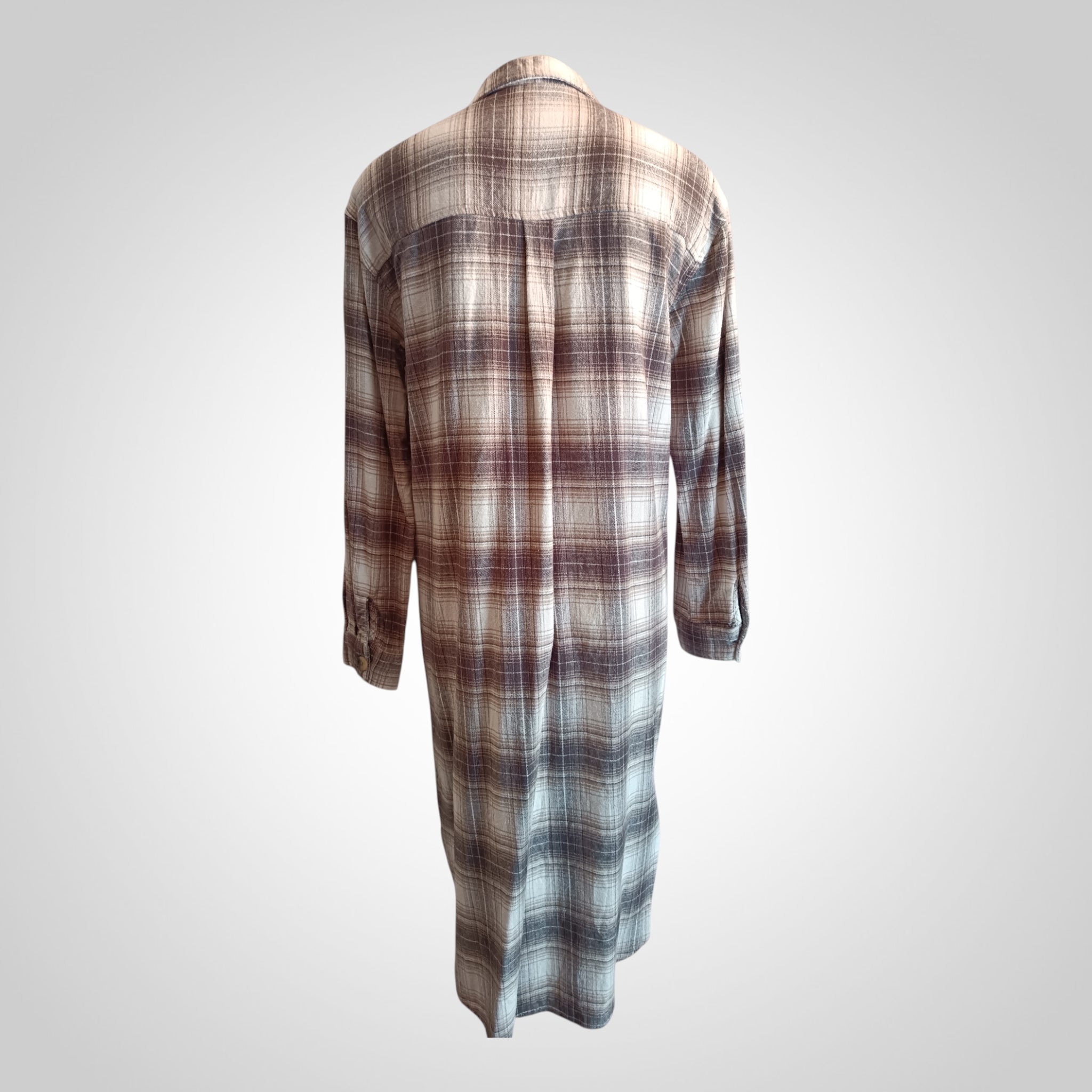 Chemise de nuit Primark Taille 38 à carreaux marron et blanc