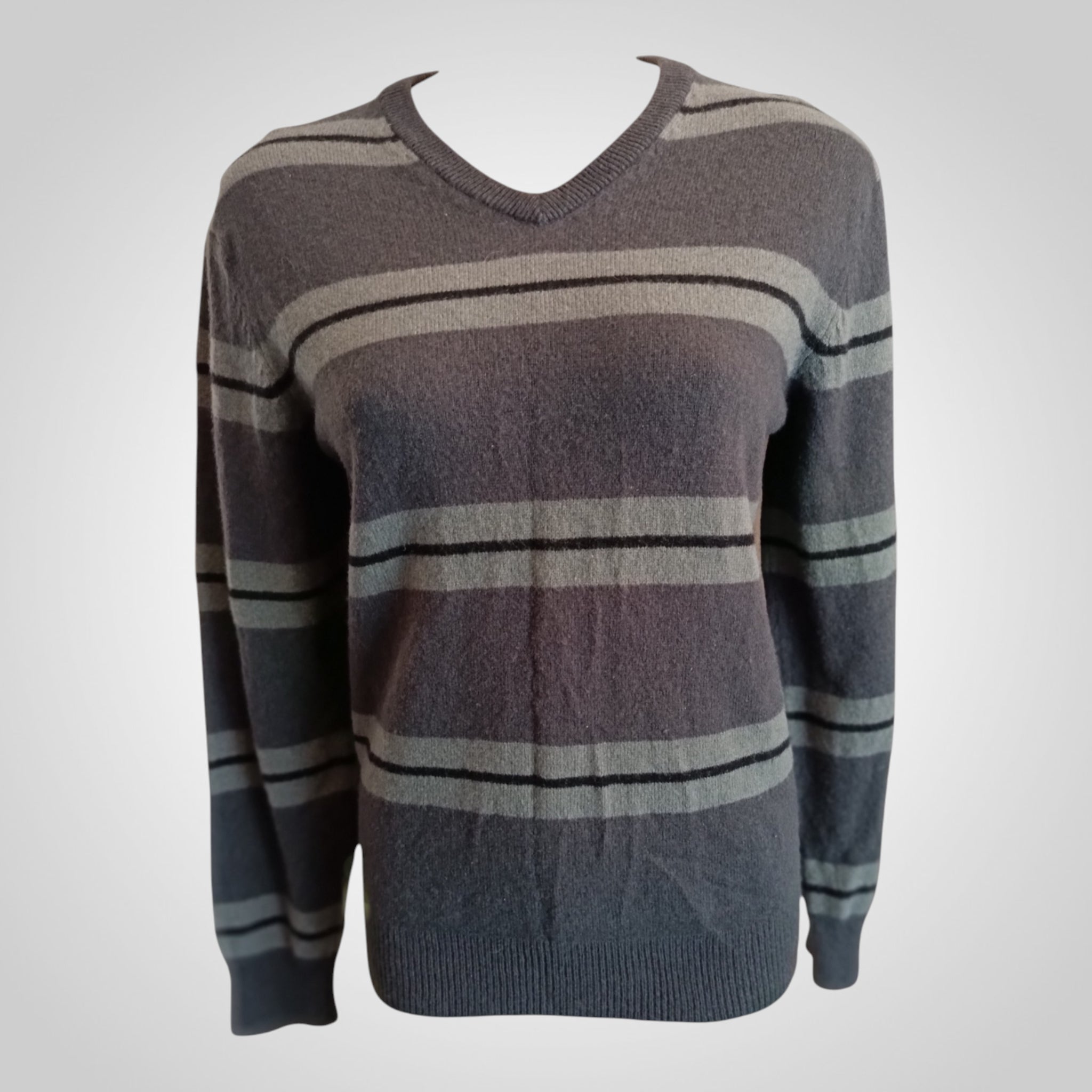 Pull Celio Taille M Noir Rayé Laine Chic