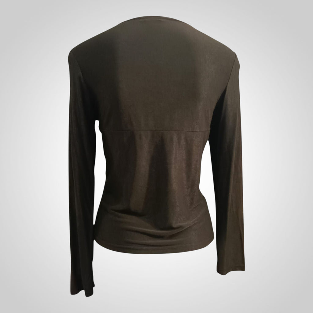 Top Sélectif Taille Non Indiquée Noir Col V Moulant
