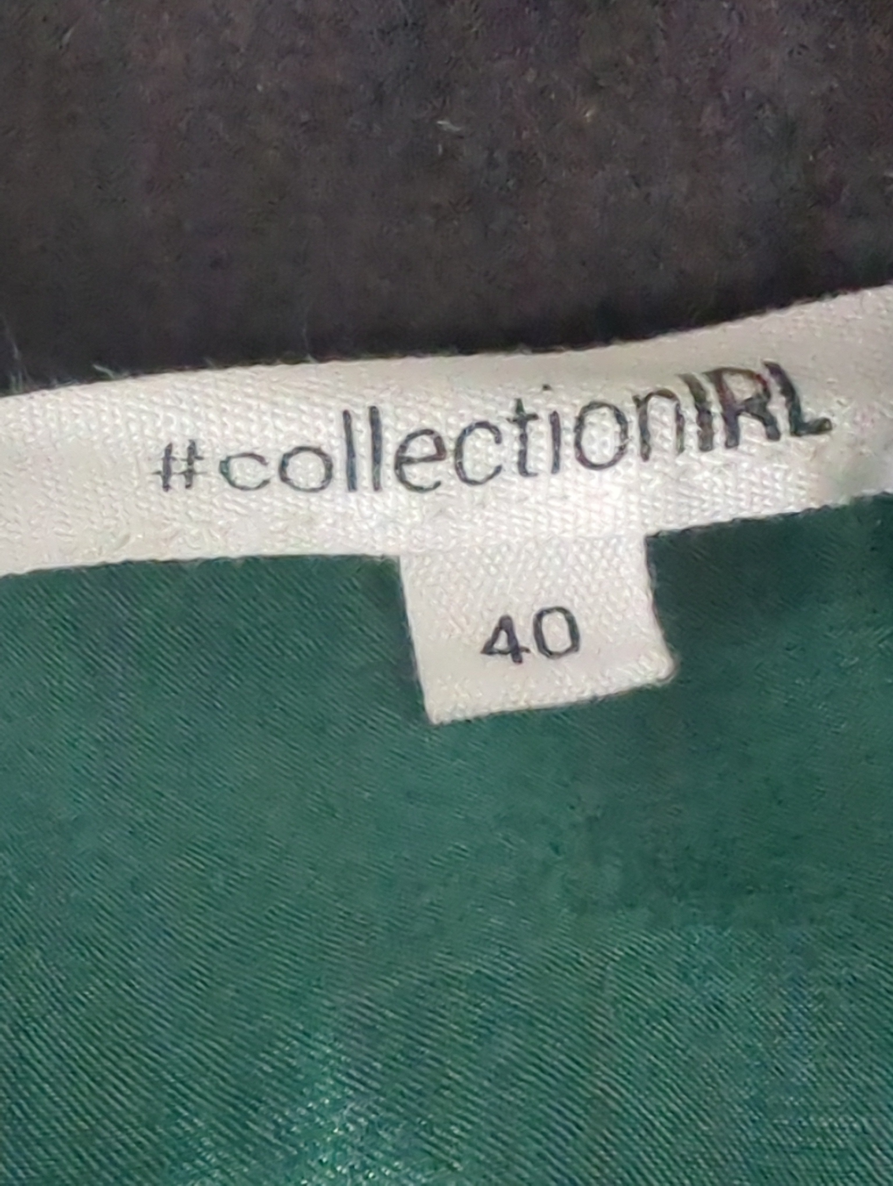 Blouse Collection IRL Taille L Verte Satinée Noeud Chic