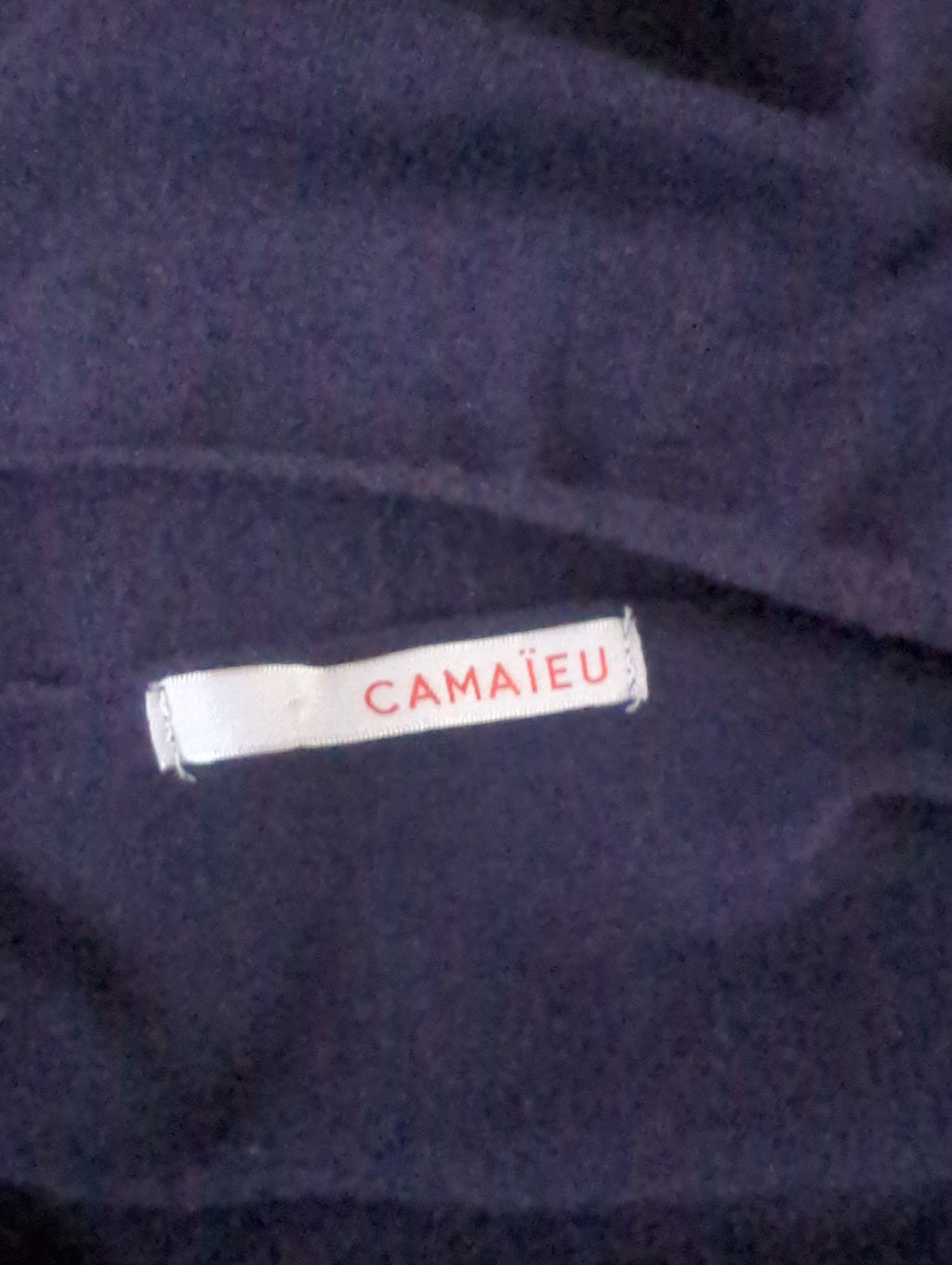 Gilet Long Camaïeu Taille Non Indiquée Bleu Marine