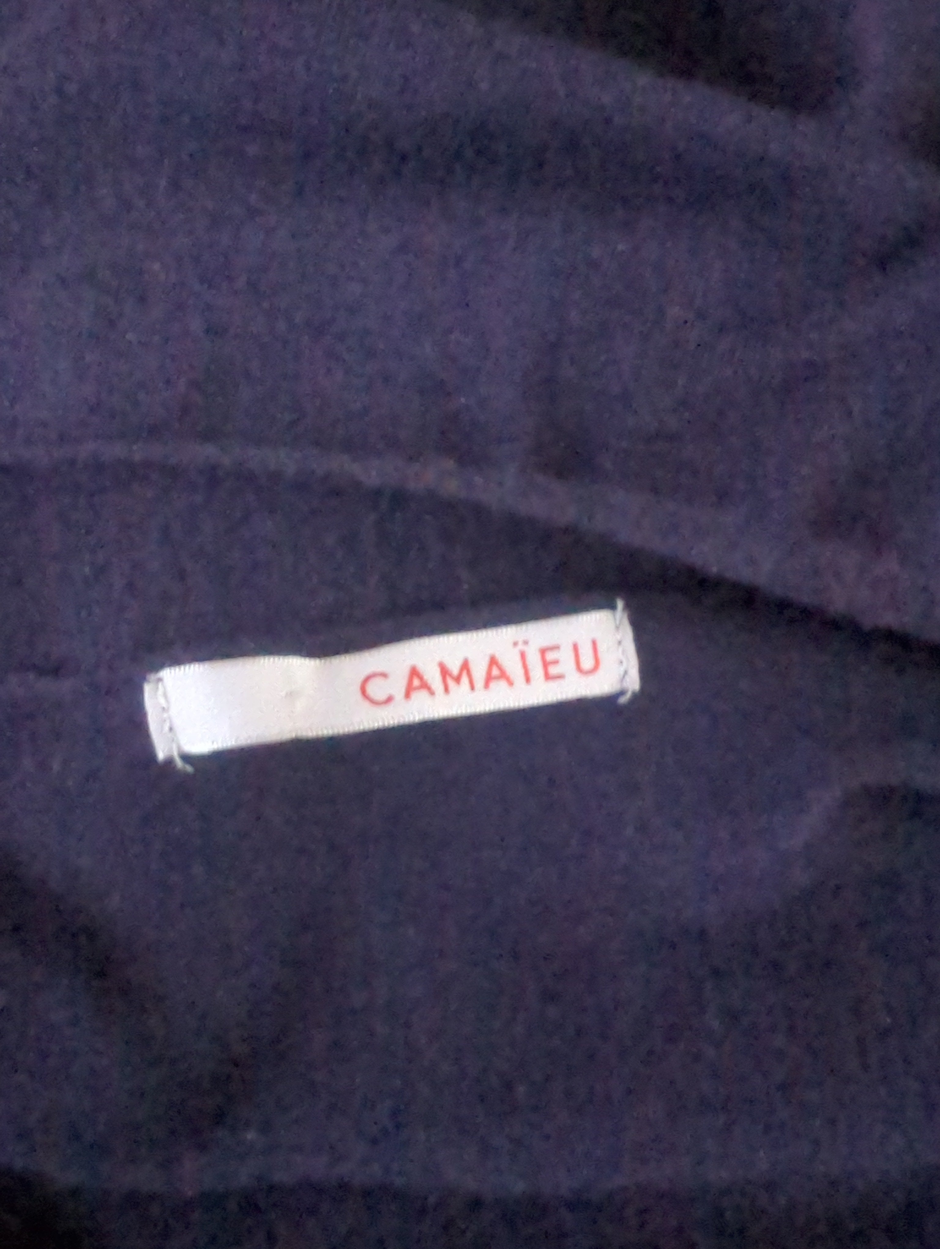 Gilet Long Camaïeu Taille Non Indiquée Bleu Marine