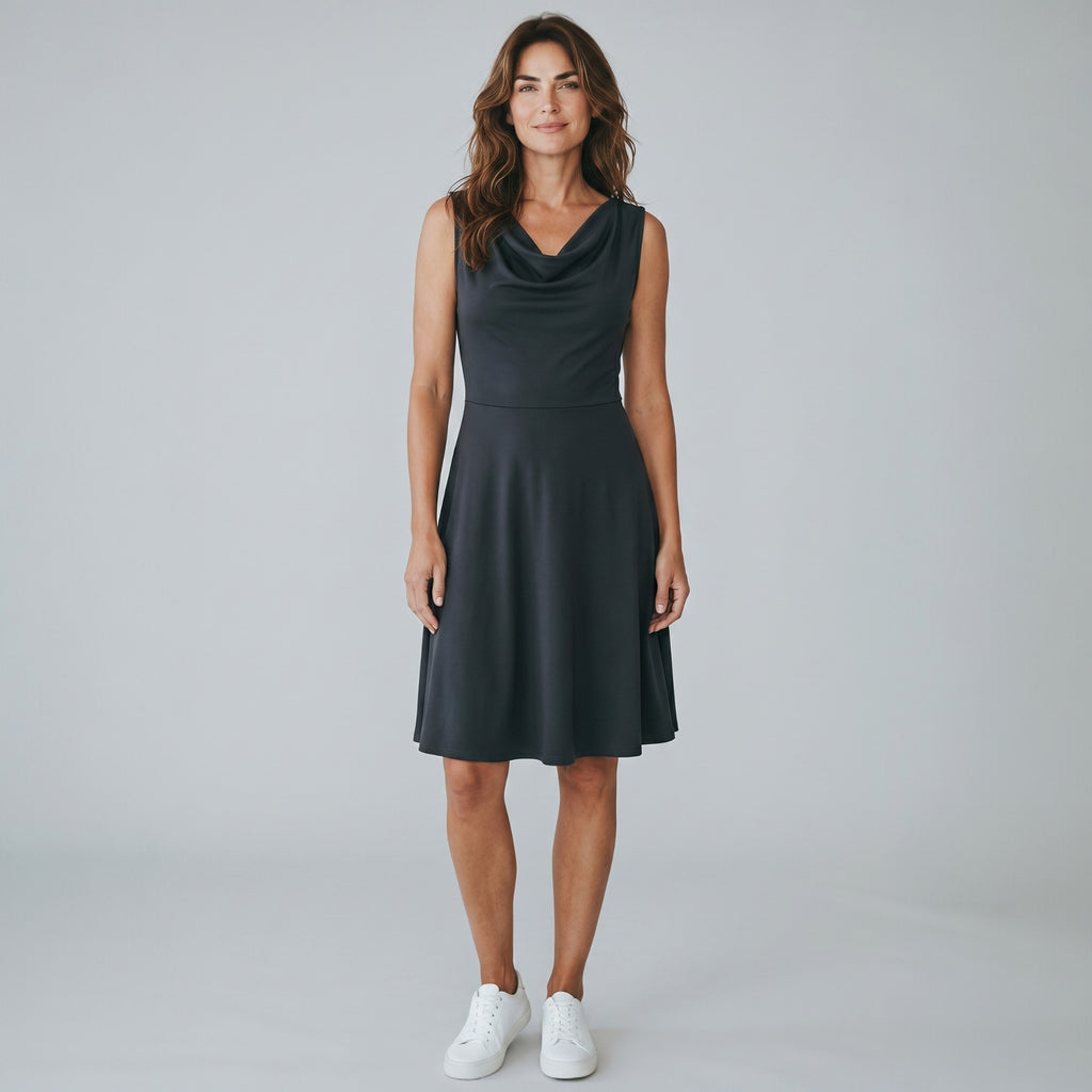 Robe femme Pur et Simple noire courte avec broderie taille 42