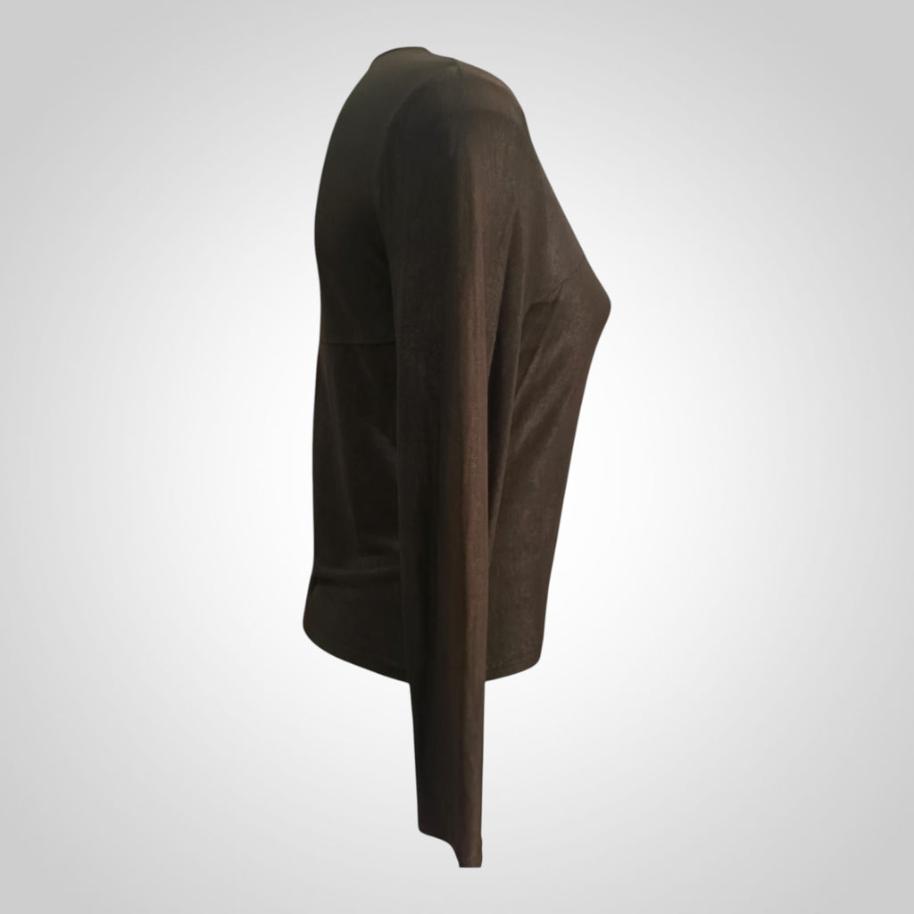 Top Sélectif Taille Non Indiquée Noir Col V Moulant