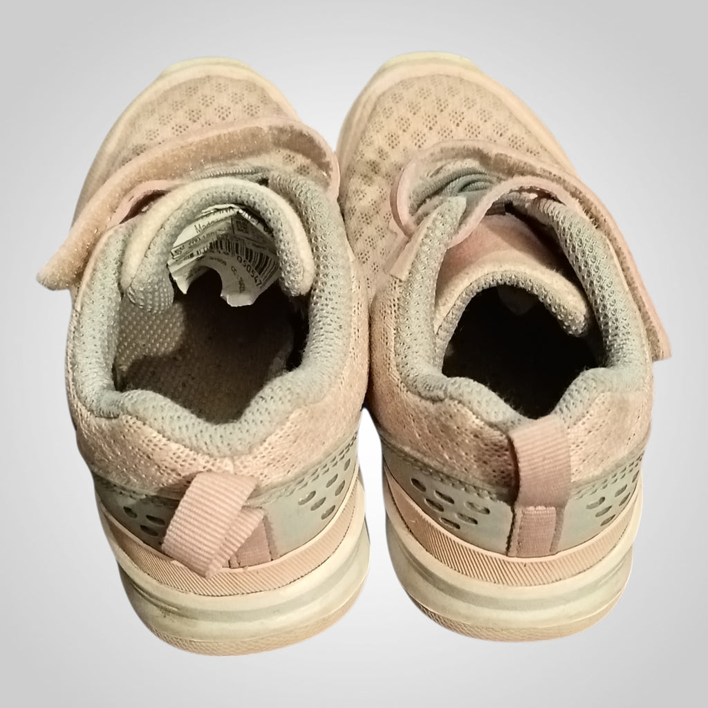Baskets fille Decathlon Pointure 25 rose gris scratch lacets élastiques
