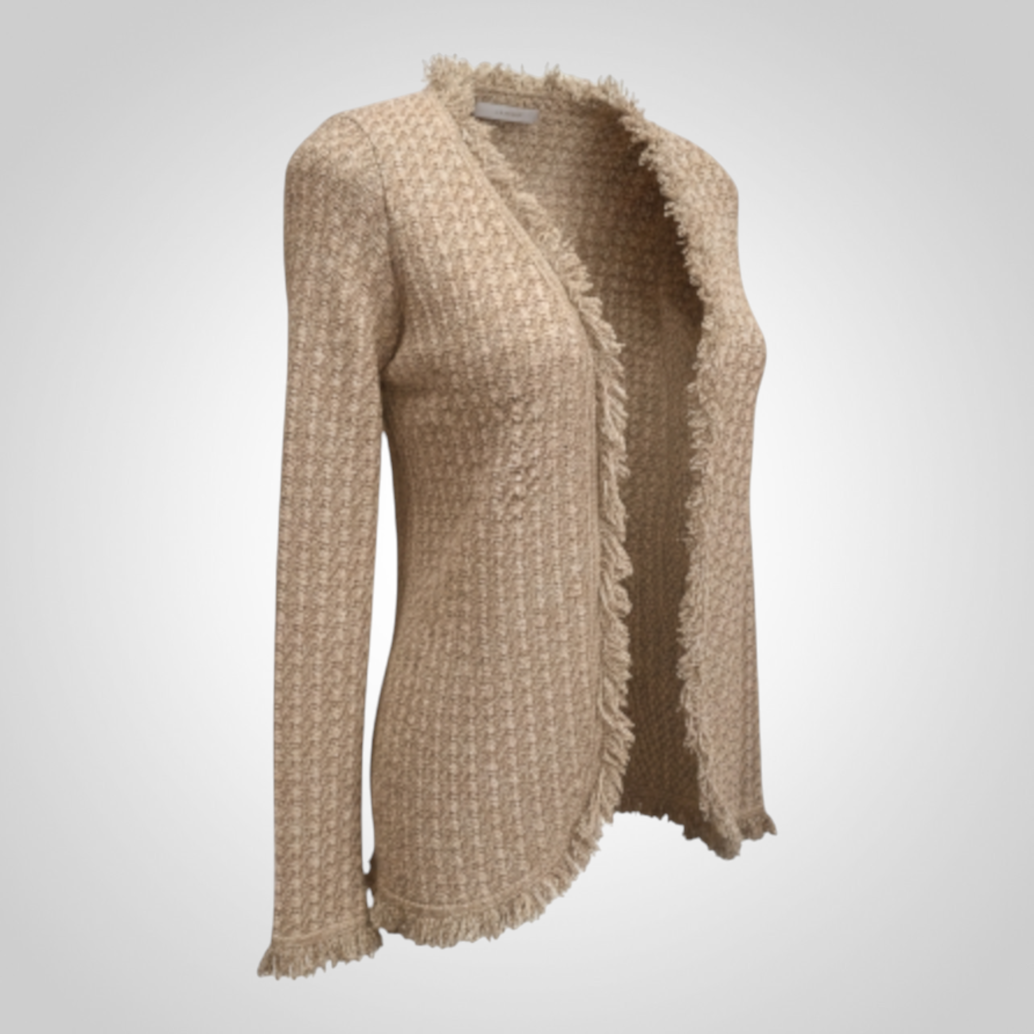 Cardigan Fde La Passion Taille Non Indiquée Beige Fils Dorés Vintage Chic