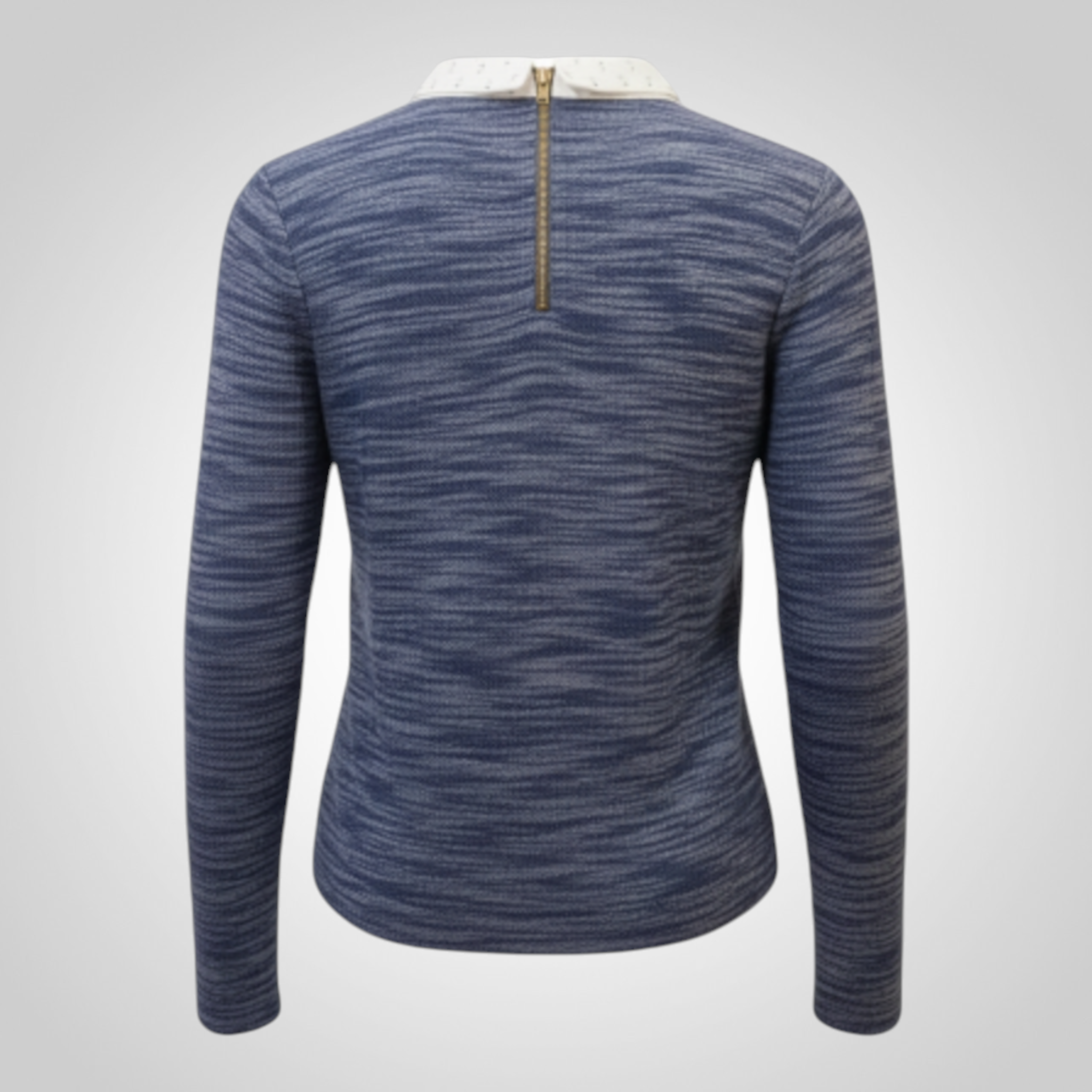 Pull Orchestra Taille 14 ans Bleu Chiné Col Chemise Élégant