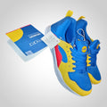 Sneakers Lidl Esmara Pointure 37 bleu jaune rouge lacets collection limitée
