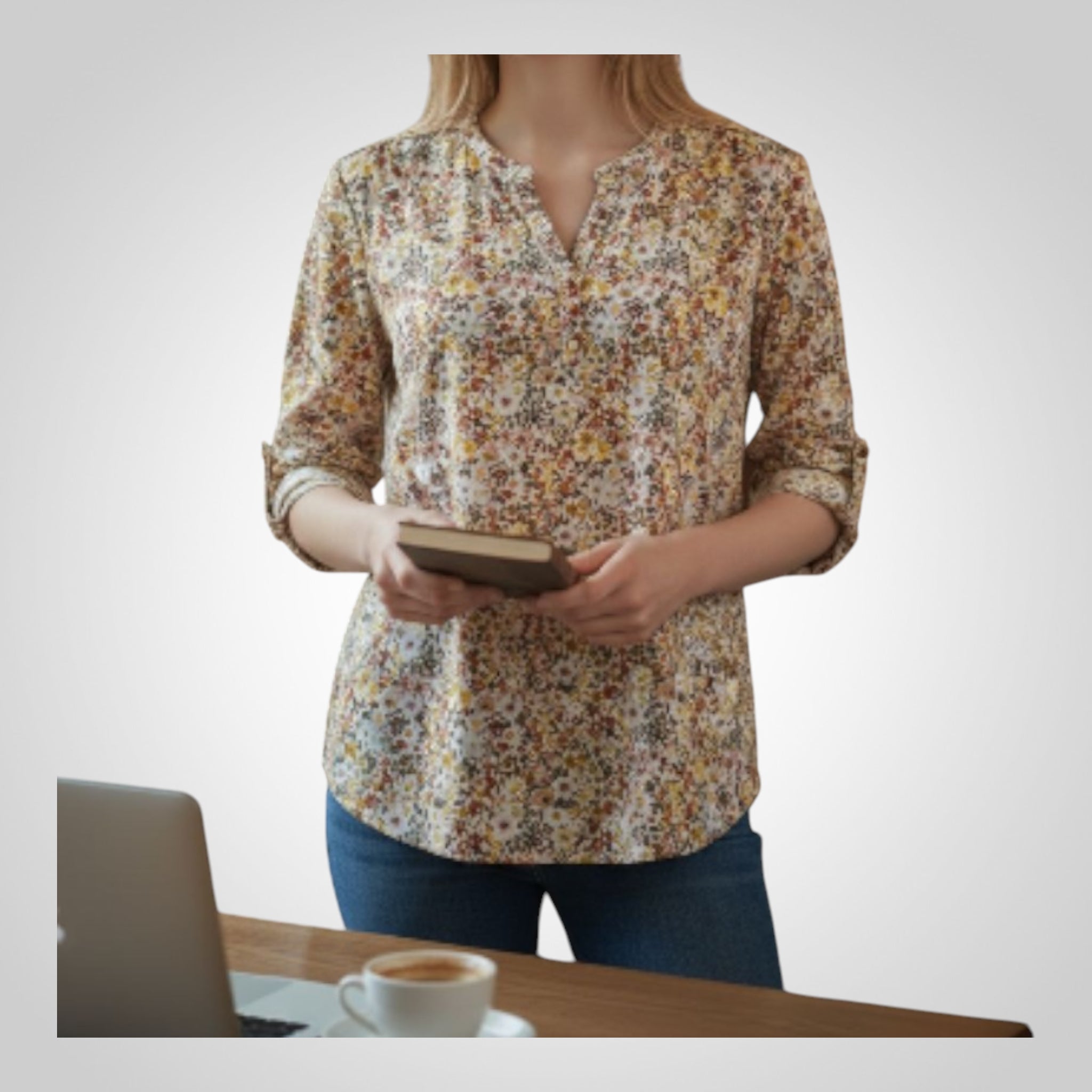 Blouse Gémo Taille XL Fleurie Élégante