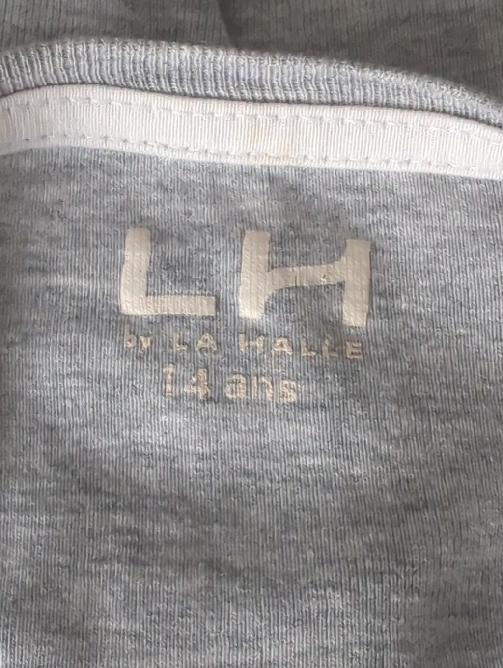 T-shirt La Halle Taille 14 Ans Gris Manches Longues