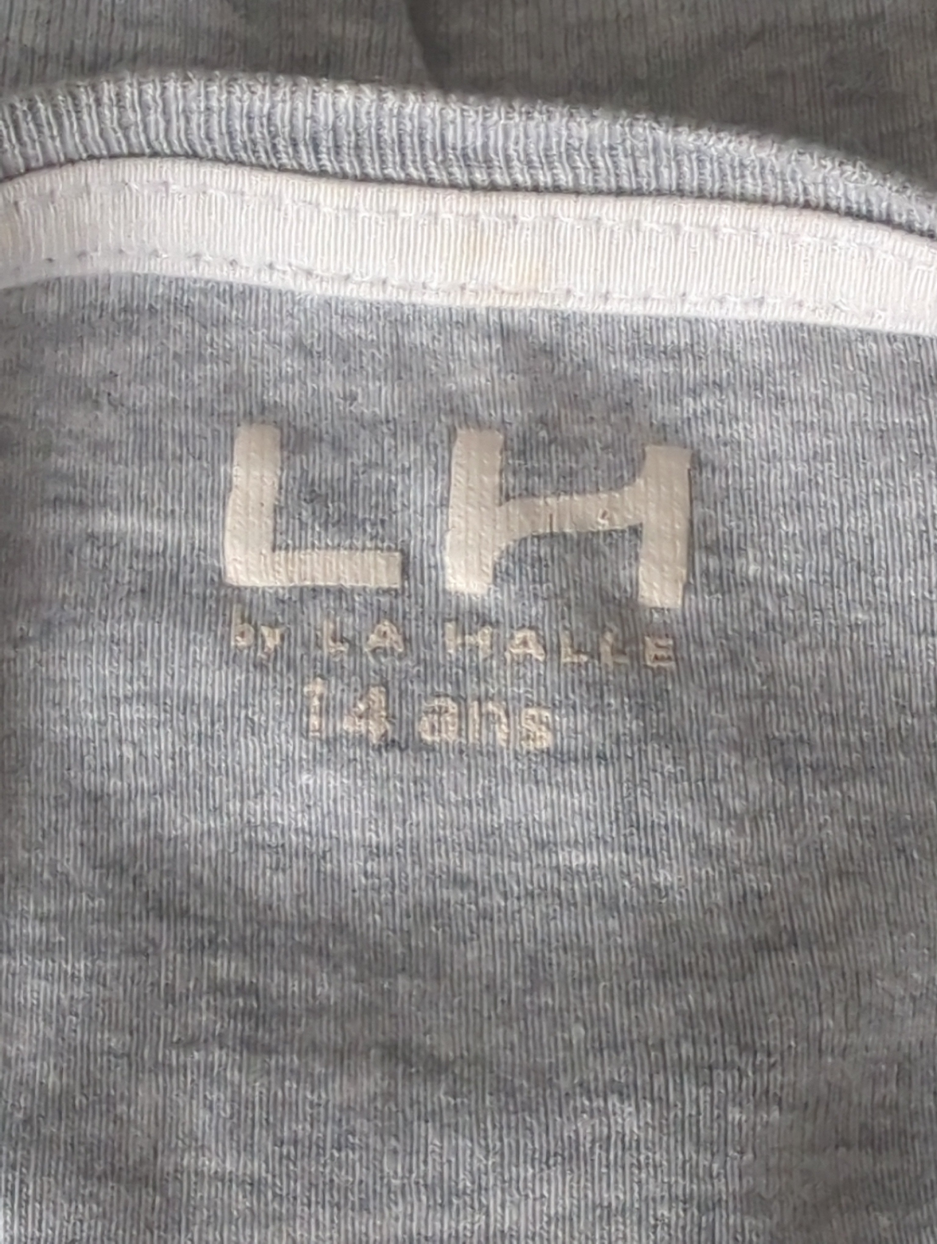 T-shirt La Halle Taille 14 Ans Gris Manches Longues