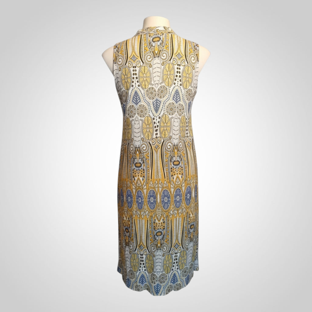 Robe In Vogue Taille L Jaune Imprimée Fluide Été