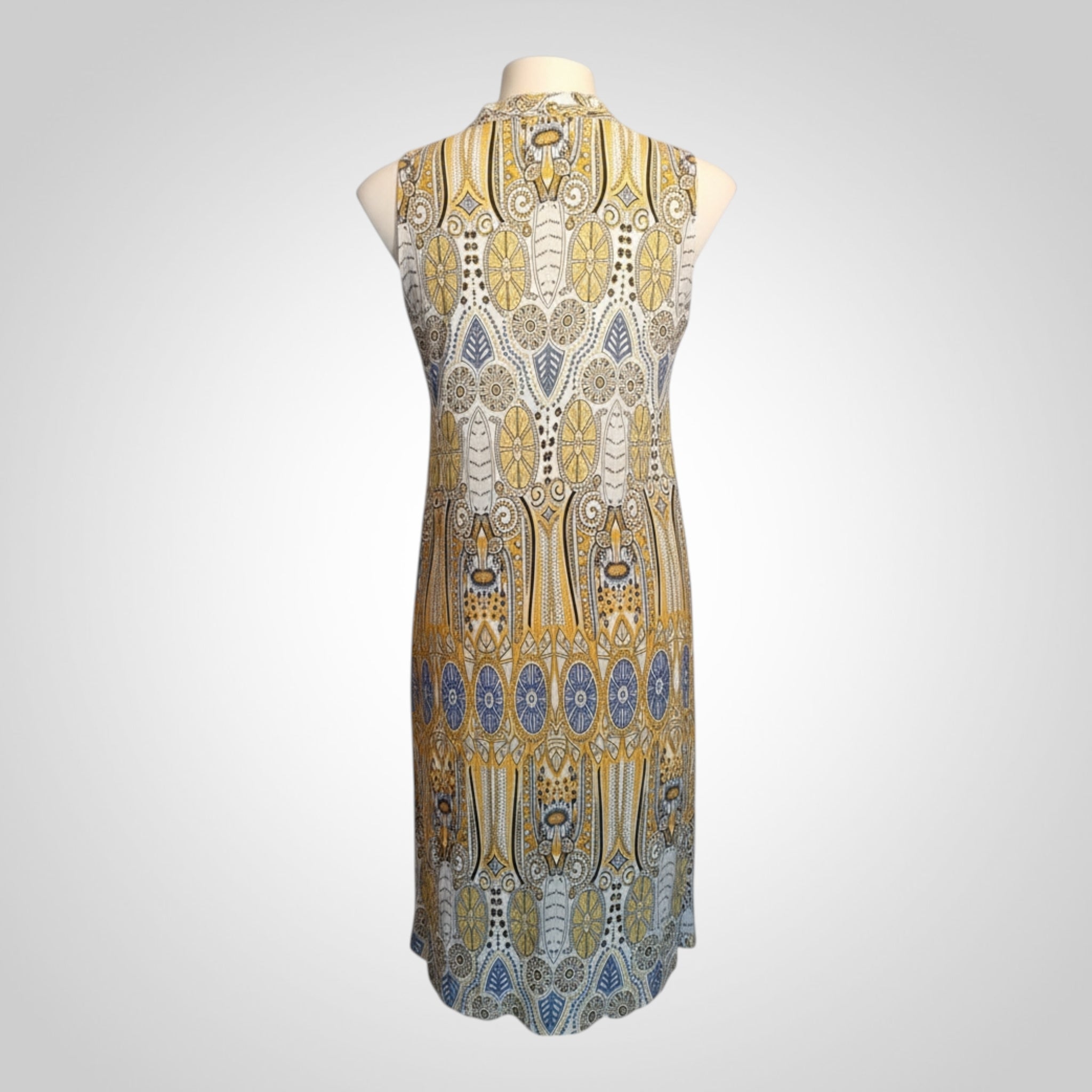 Robe In Vogue Taille L Jaune Imprimée Fluide Été
