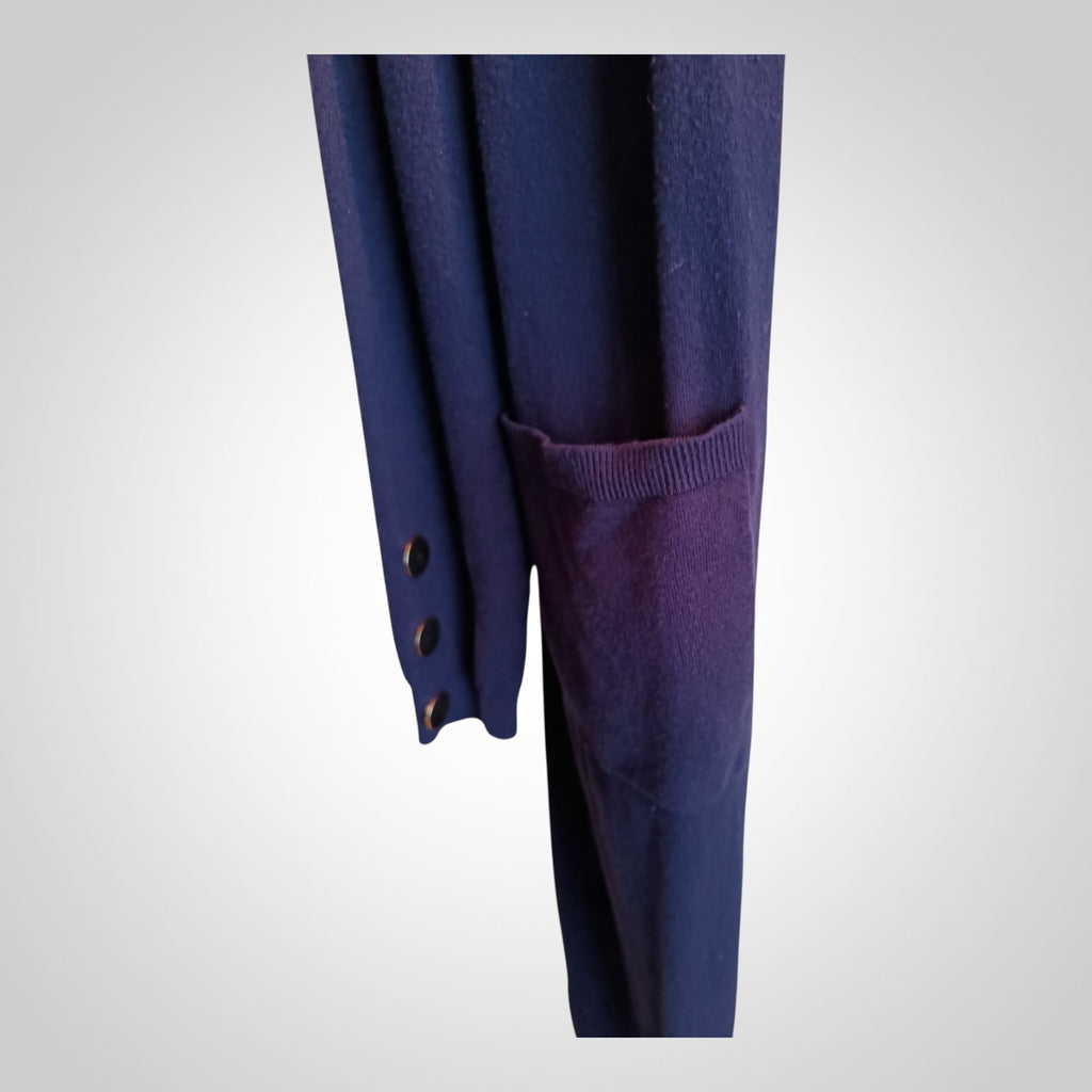 Gilet Long Camaïeu Taille Non Indiquée Bleu Marine