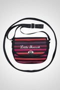 Petit sac bandoulière Little Marcel noir rayures multicolores