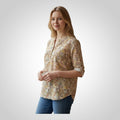 Blouse femme Gémo fleurie manches 3/4 coupe fluide taille XL