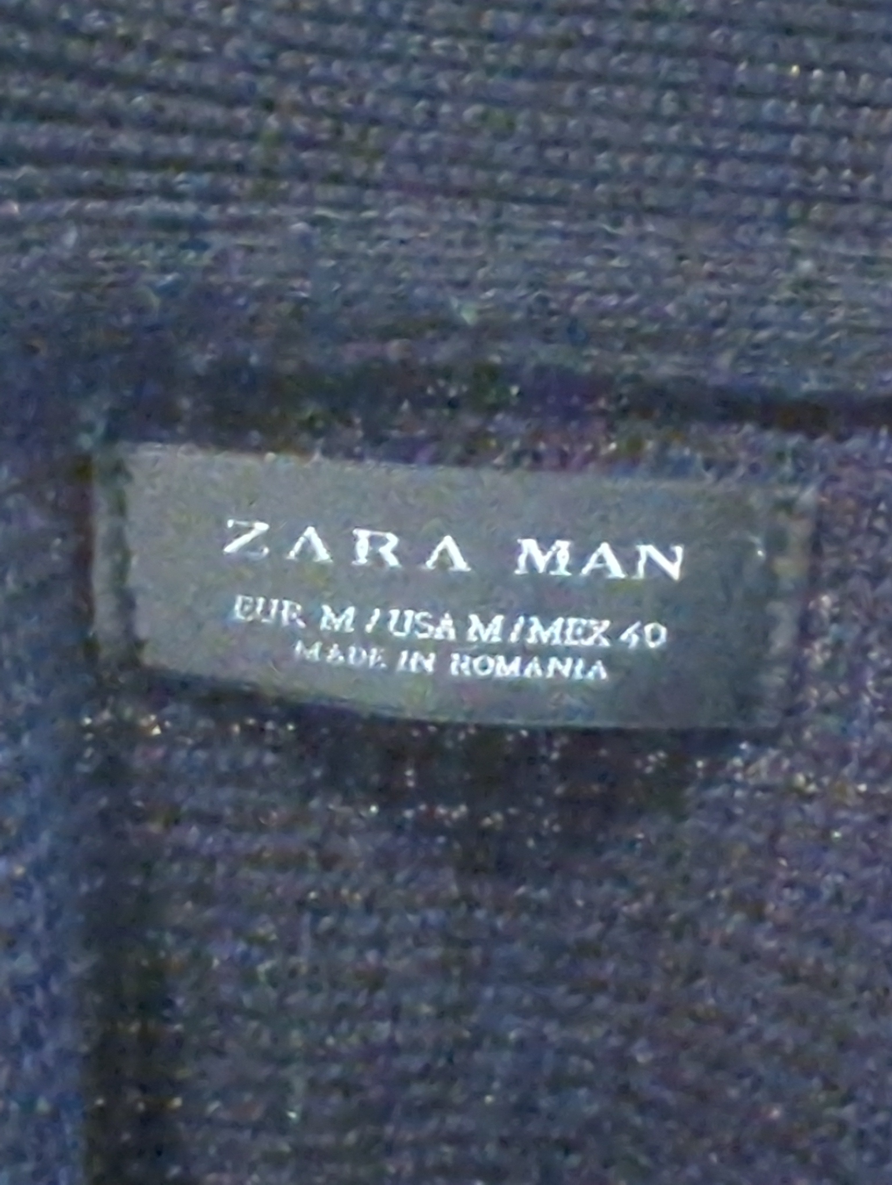 Pull Fin Col Châle Zara Man Taille M Bleu Marine