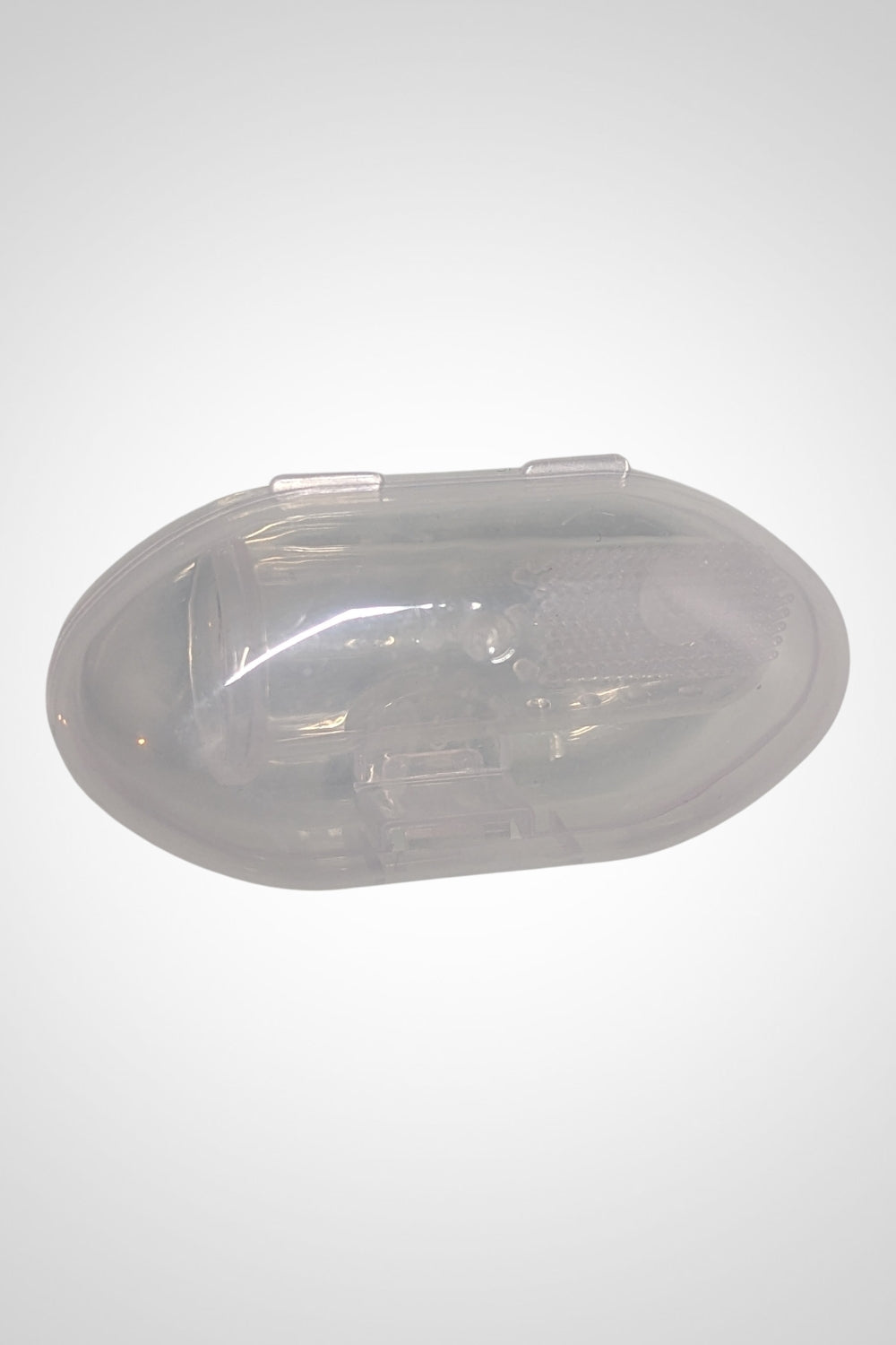 Brosse à dents doigtier bébé silicone souple neuve avec boîte rangement