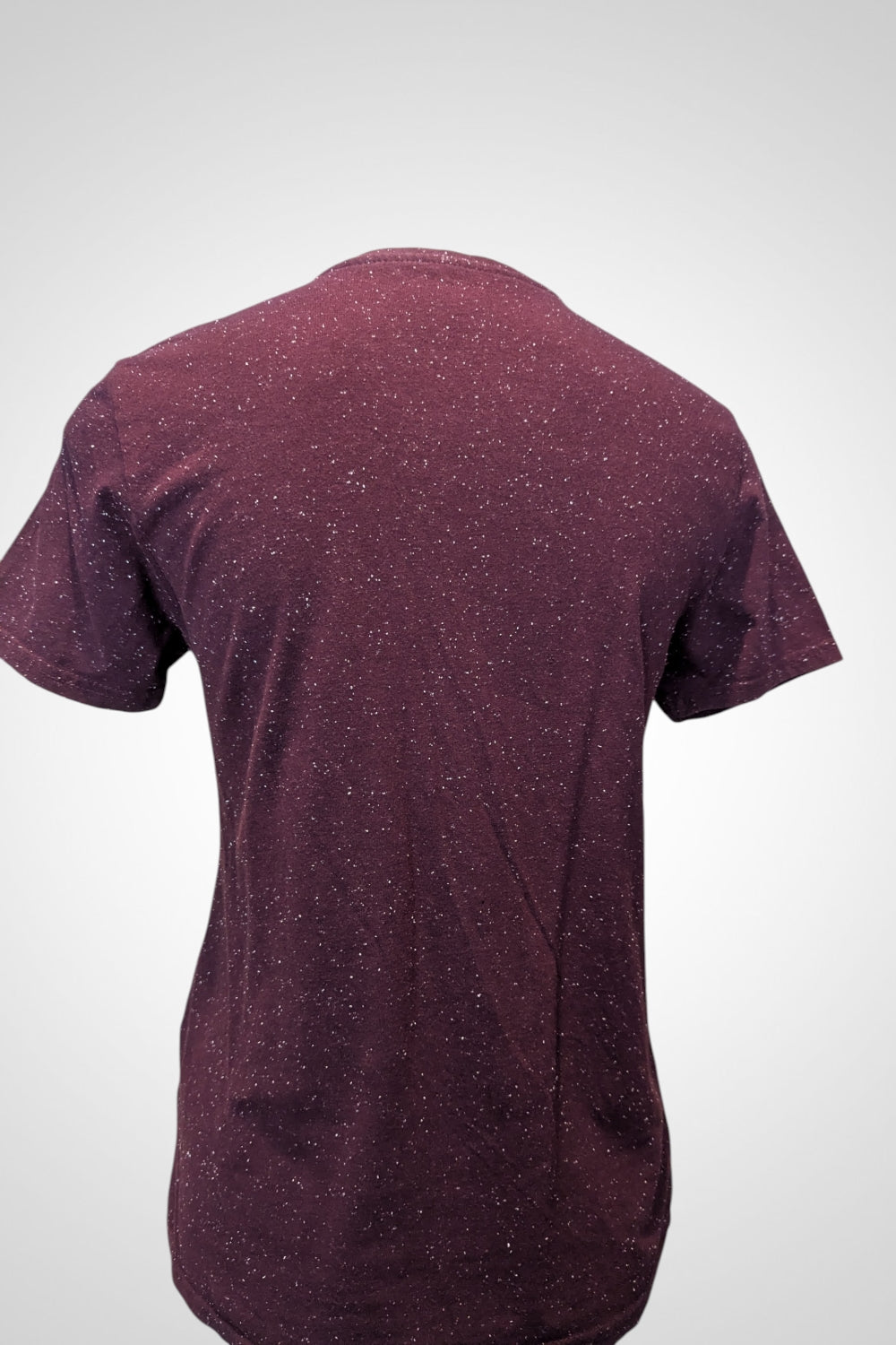 T-shirt mixte La Halle bordeaux chiné col V 16 ans
