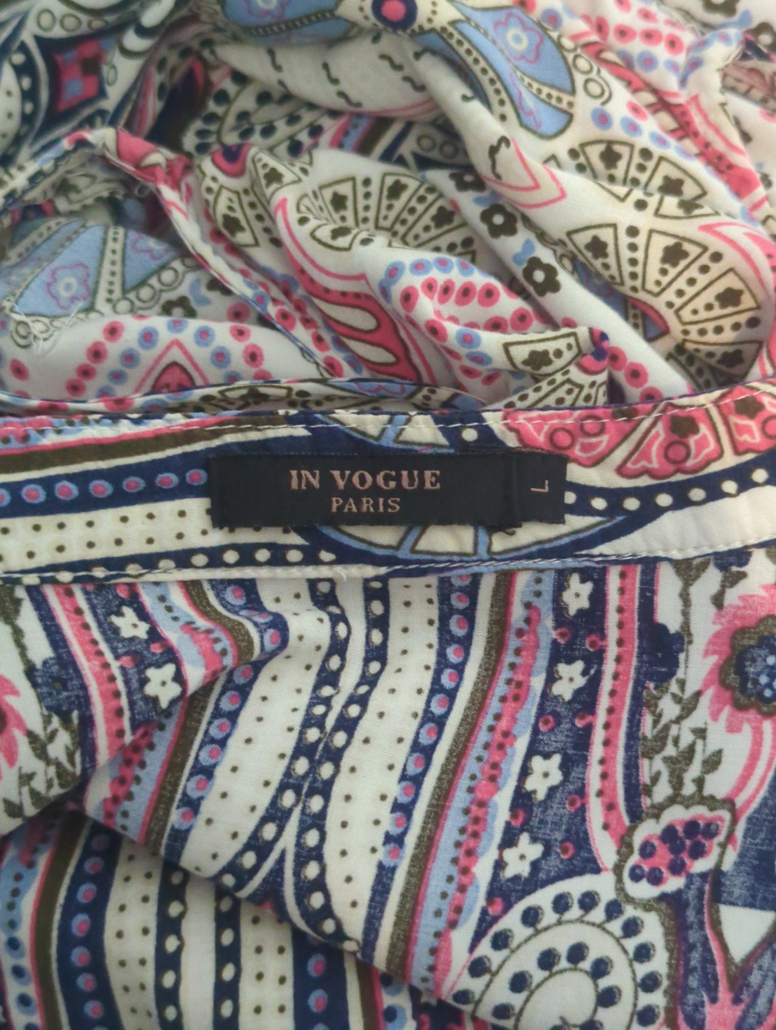 Robe In Vogue Taille L Rose Imprimée Fluide