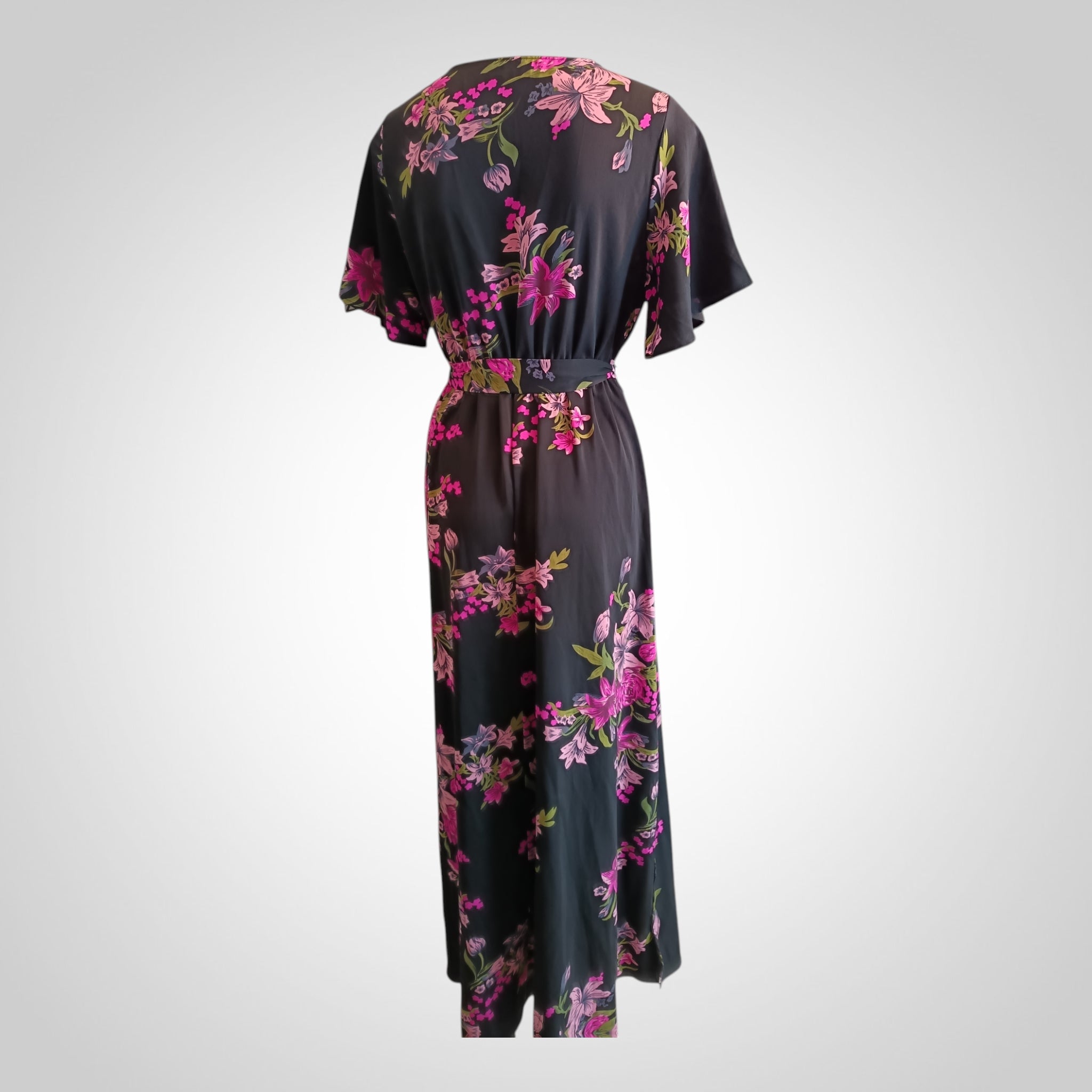 Robe Shein Taille L Noire et Rose Fleurie