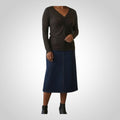Top Sélectif Taille Non Indiquée Noir Col V Moulant