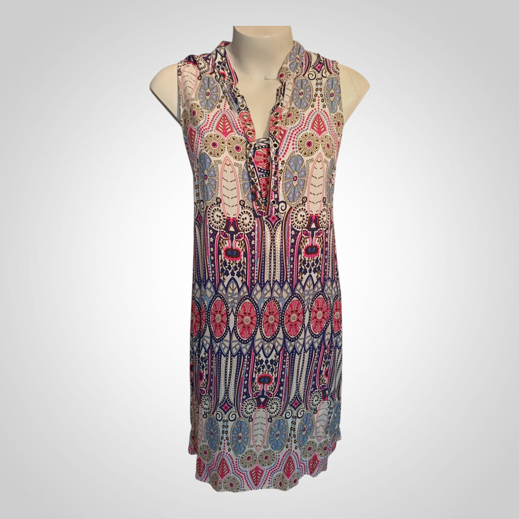 Robe In Vogue Taille L Rose Imprimée Fluide