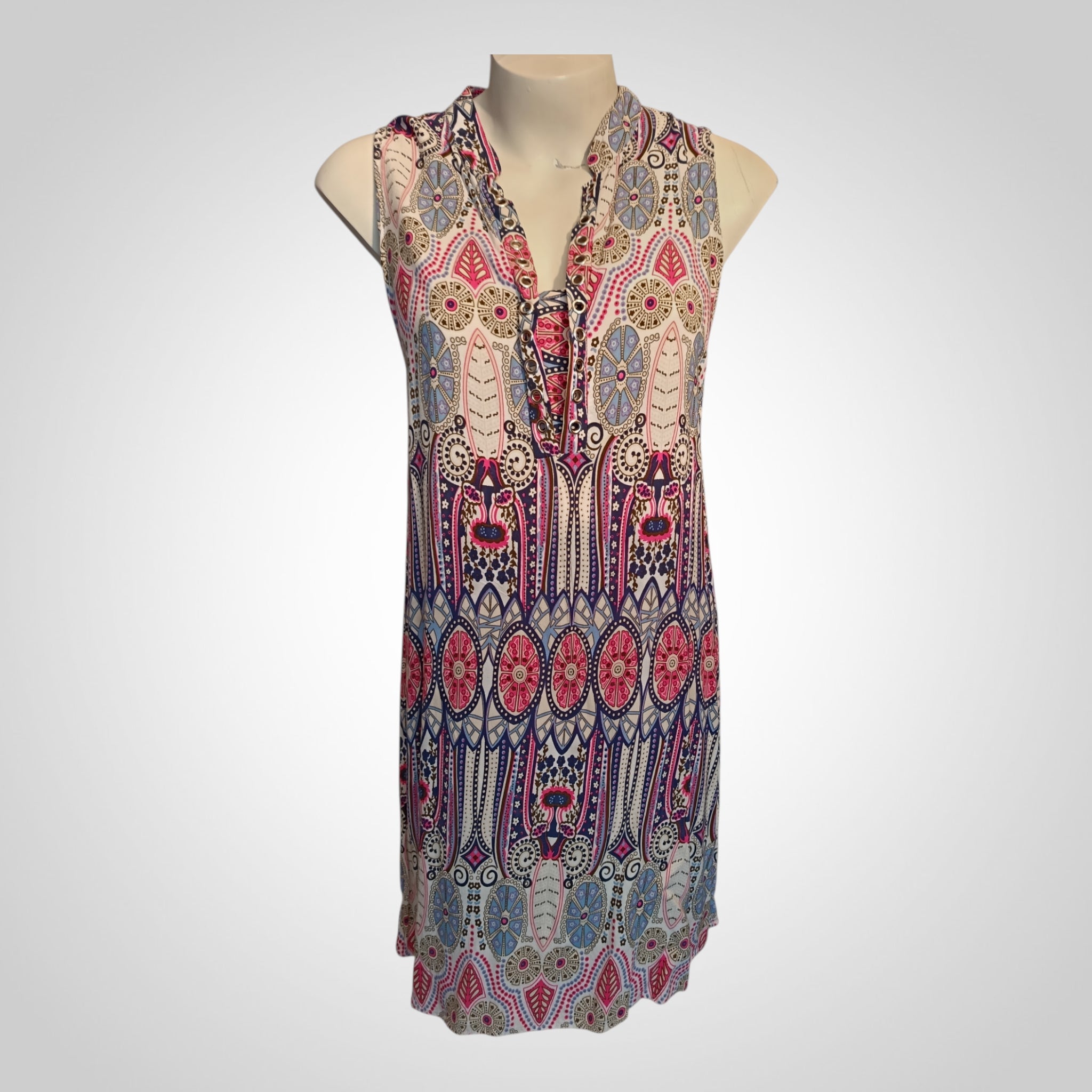 Robe In Vogue Taille L Rose Imprimée Fluide