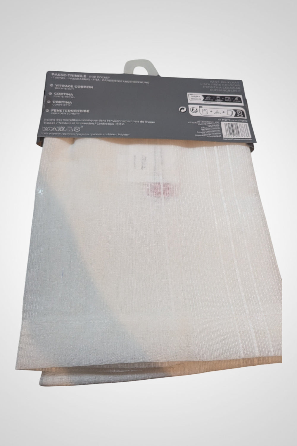 Voilages blancs 60 x 120 cm neufs emballage d’origine