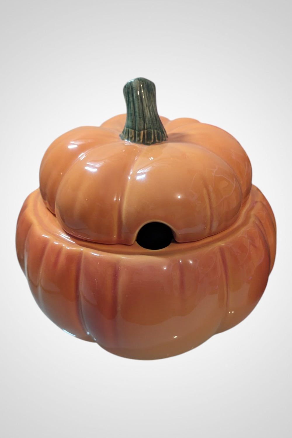 Soupière citrouille orange céramique 22 cm avec couvercle très bon état