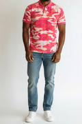 Polo Celio Taille M Orange Camouflage 100% Coton
