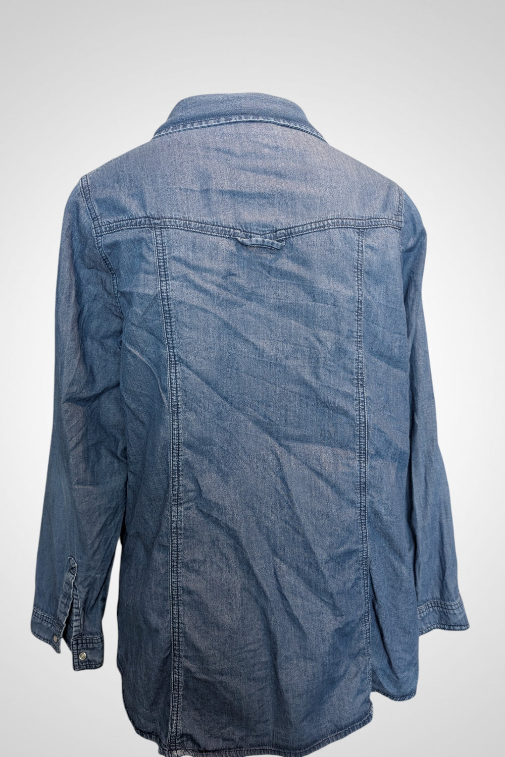 Chemise jean Ikebana bleu denim légère 100% coton taille 48