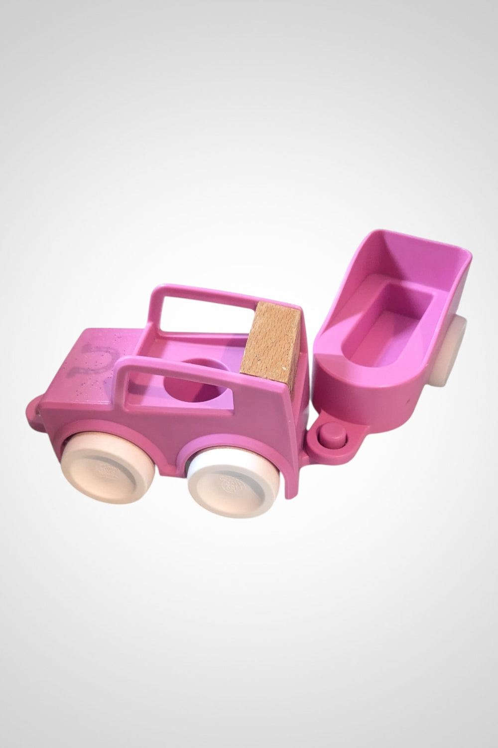 Véhicule en bois rose bébé bon état premier âge