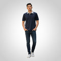 Polo Kiabi Taille M Slim Fit Bleu Marine Manches Courtes