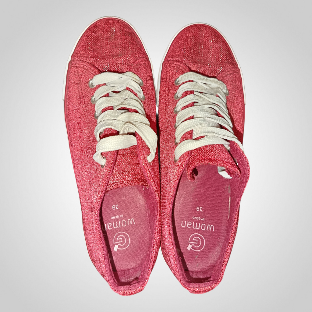 Chaussures femme Gémo à lacets bordeaux argentés élégantes pointure 39