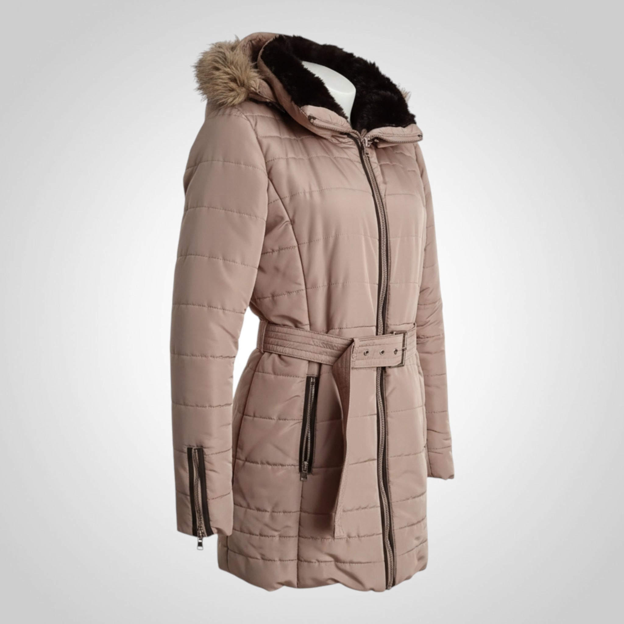Manteau Camaïeu Taille 42 Marron Clair Chic / Chaude
