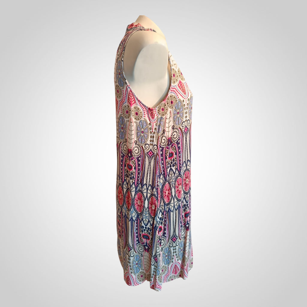 Robe In Vogue Taille L Rose Imprimée Fluide
