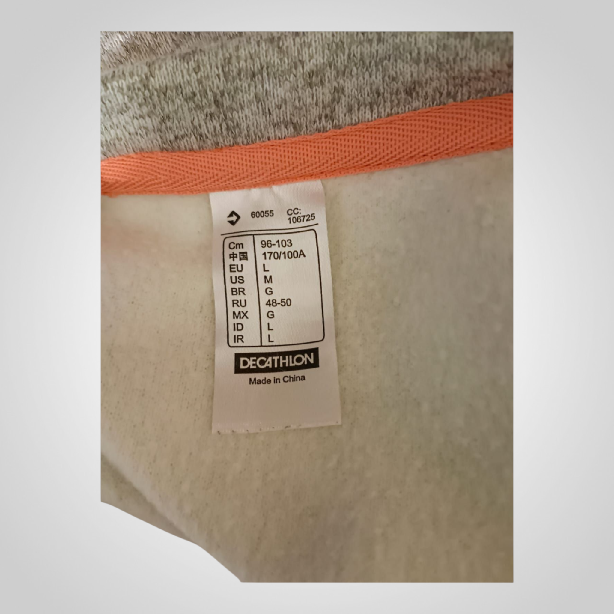 Pull Decathlon Taille L Dégradé Gris Corail Sportwear